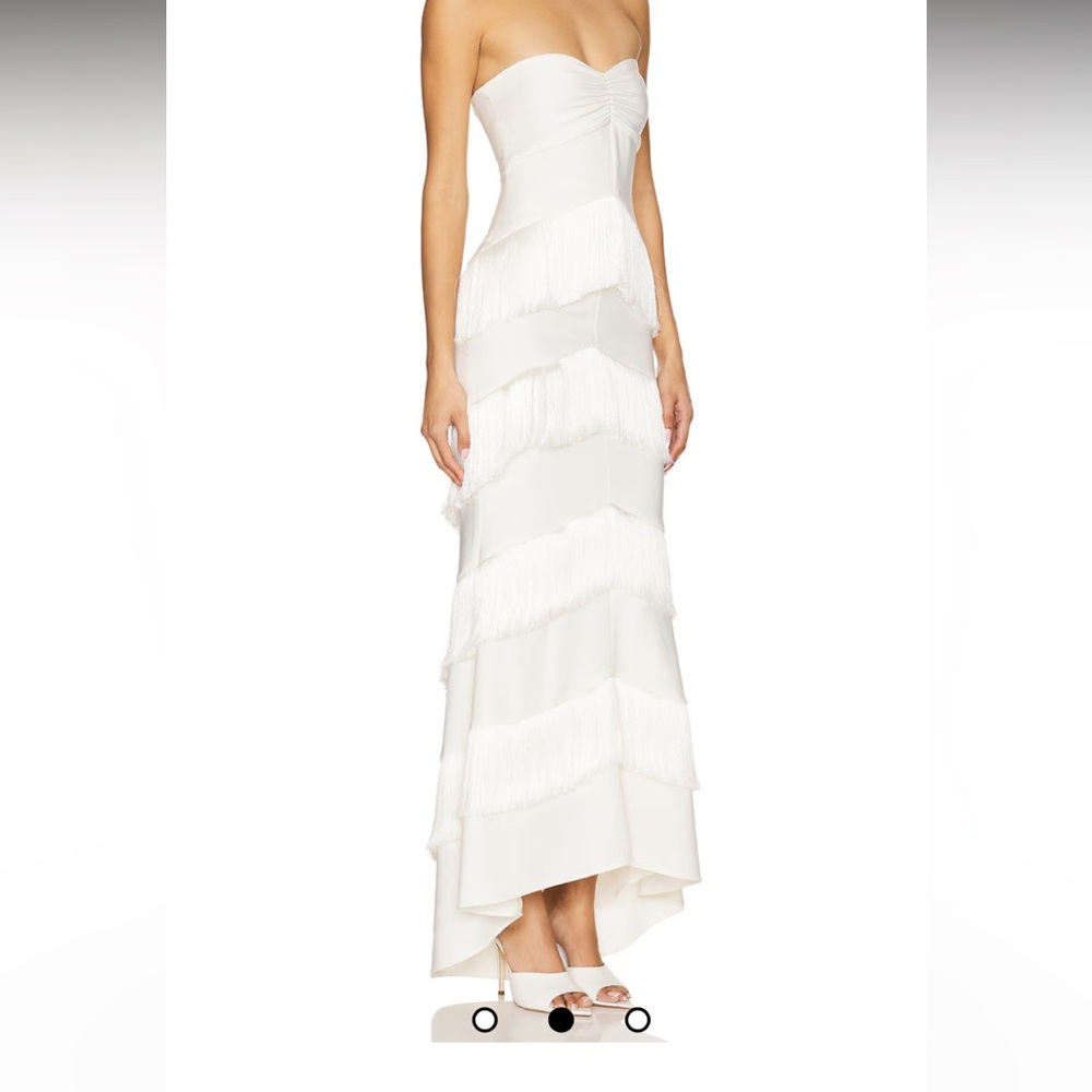 x REVOLVE Hera Fringe Maxi Dress in Ivory - Picture 3 of 9